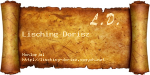 Lisching Dorisz névjegykártya